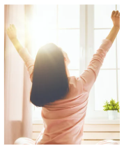 Woman Stretching hands